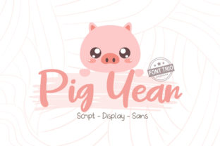 Enhance Your Brand with the Whimsical Charm of Pig Year Font