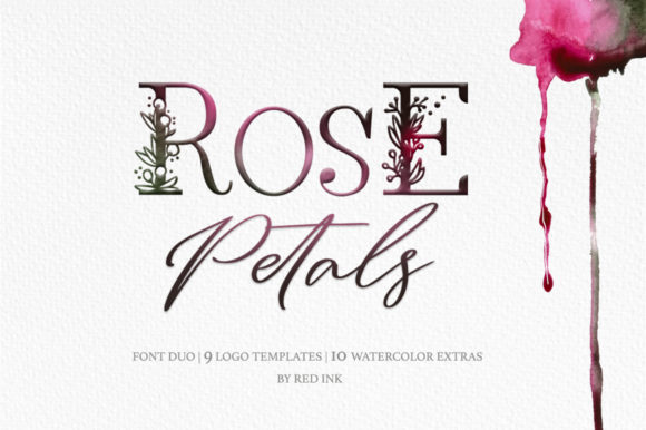 Rose Petals Duo: A Delicate Script Handwritten Font