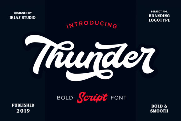 Thunder Script: A Bold and Smooth Font for Makers
