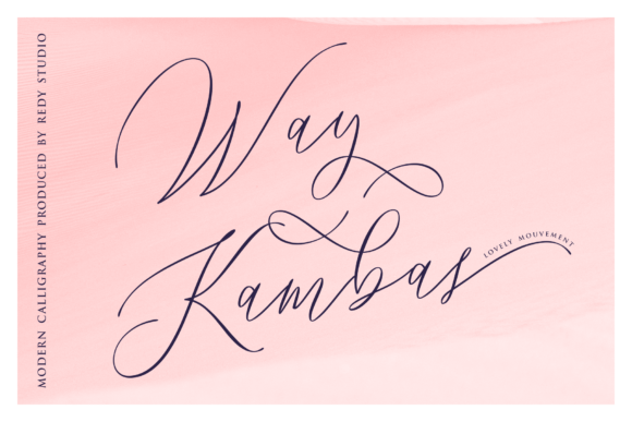 Way Kambas: A Modern Calligraphy Font for Editorial Elegance